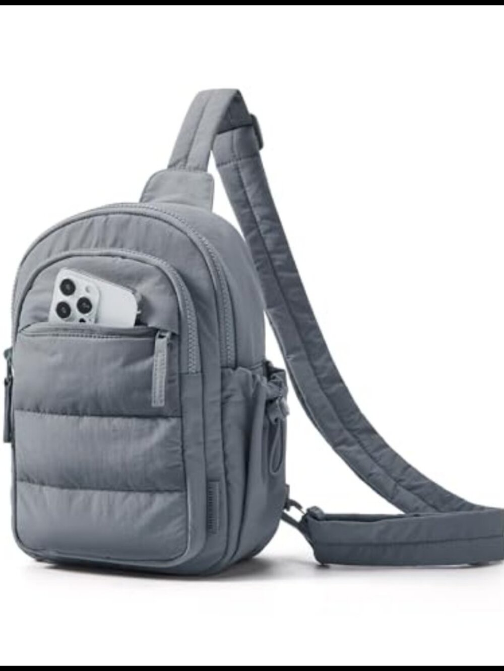 Puffer Sling Crossbody Bag RFID Quilted Water-Resistant Lightweight Small